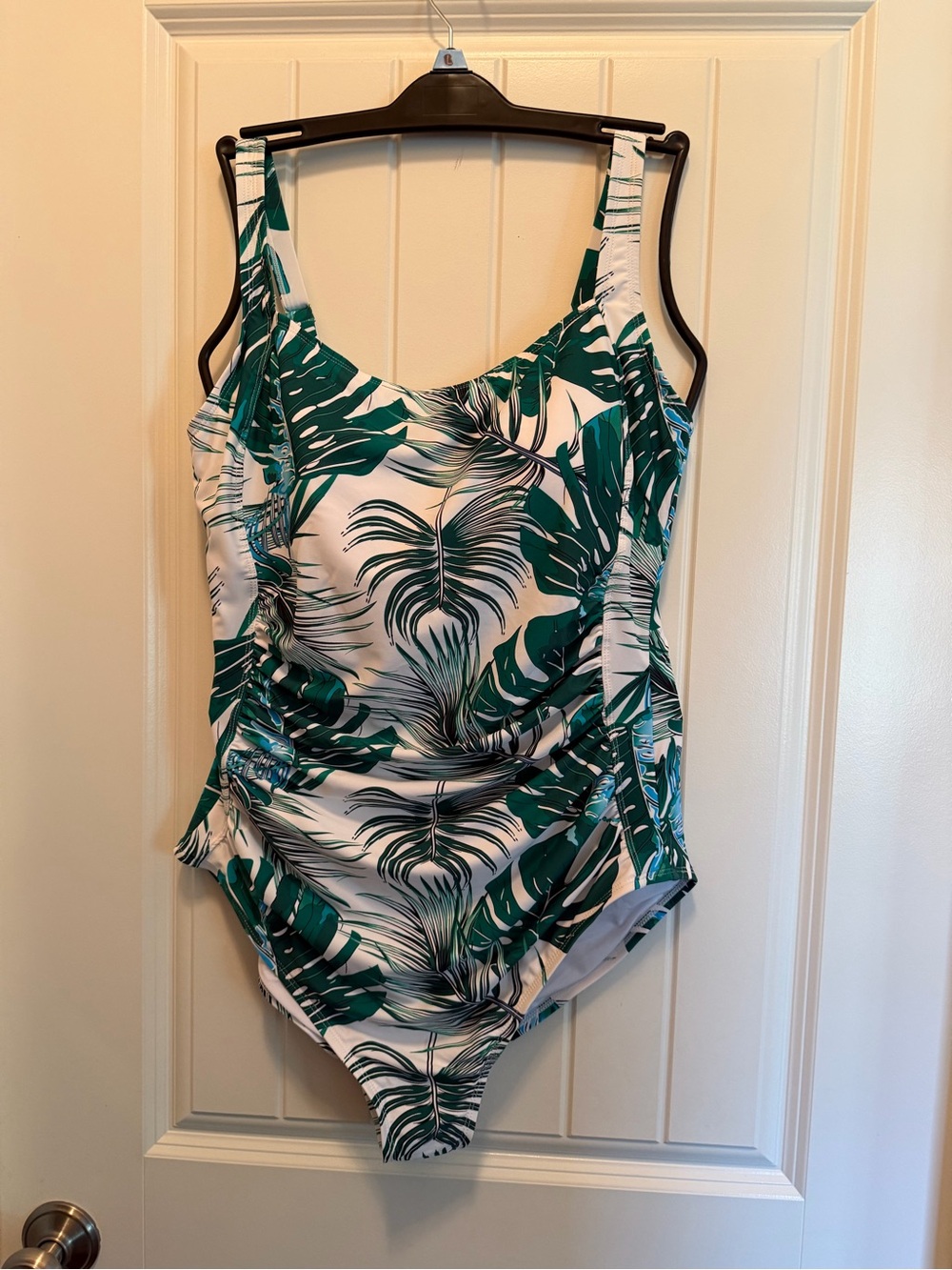 Tropical Leaf One-Piece Swimsuit - Green/White NEVER WORN